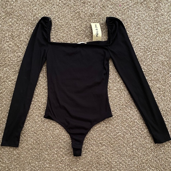 Black Long Sleeve Bodysuit - Picture 1 of 2